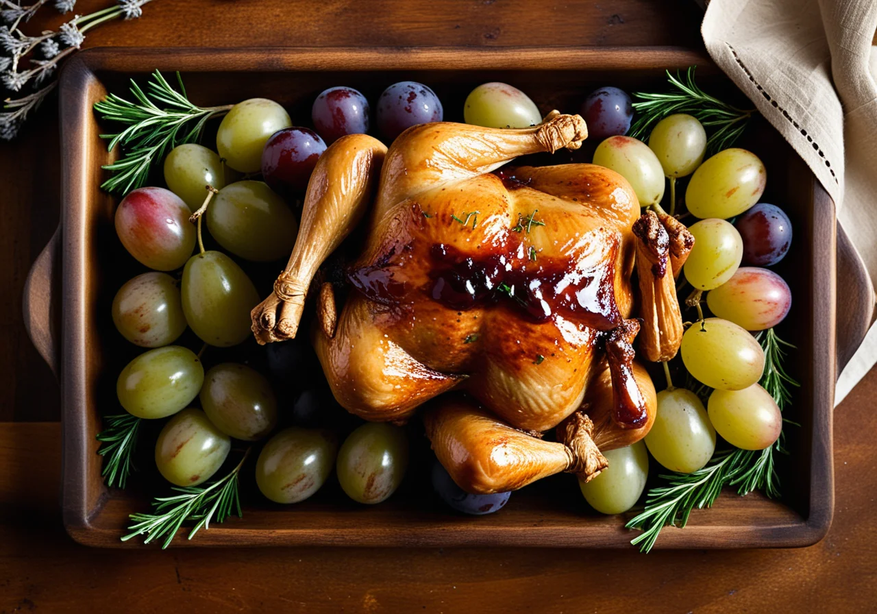 Young Chicken with Grapes