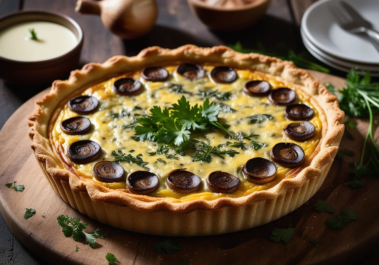 Mushroom and Leek Quiche