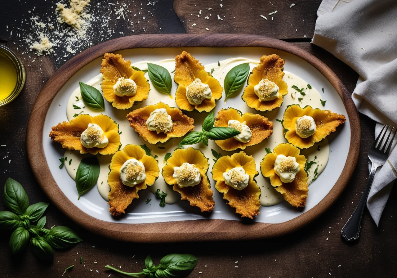 Zucchini Flowers with Filling