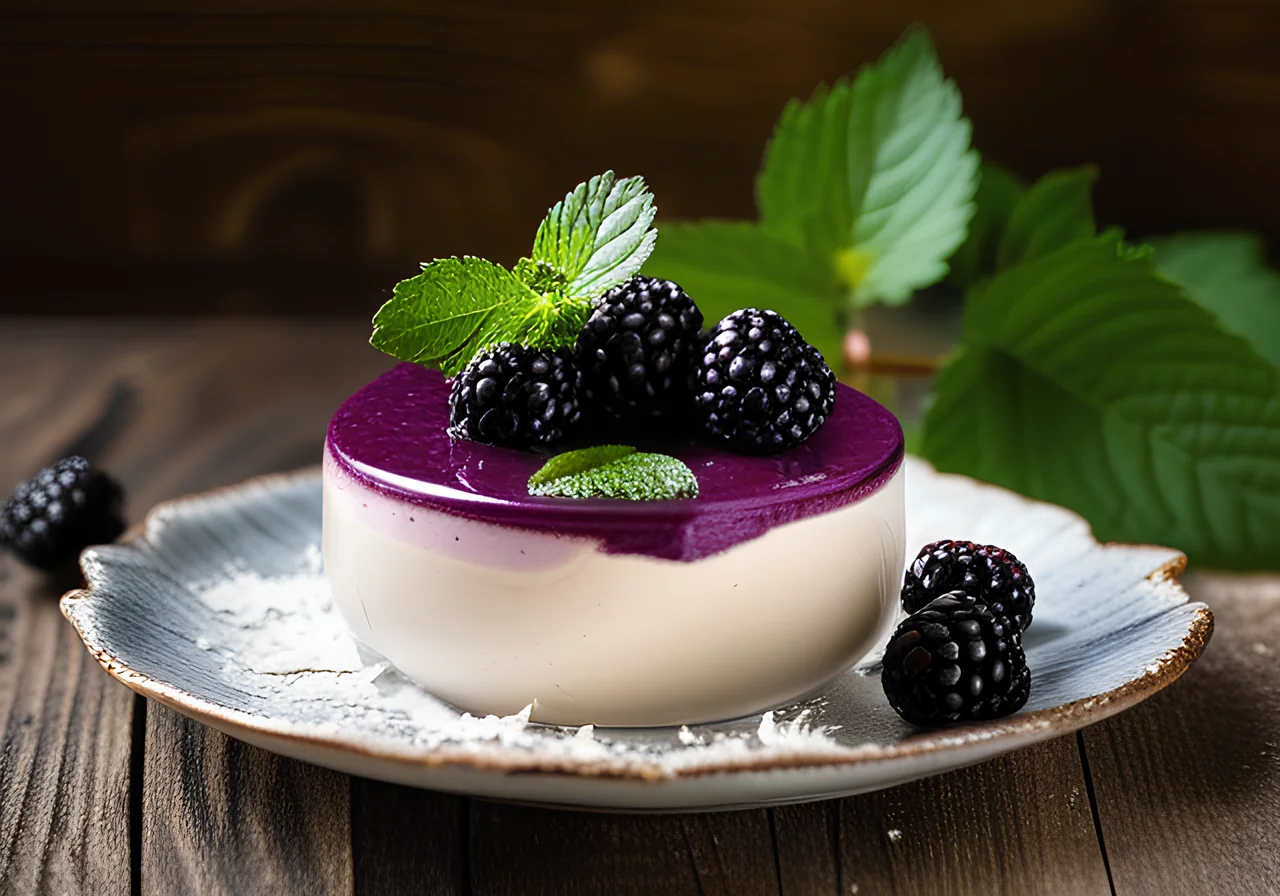 Blackberry Cream with Cream