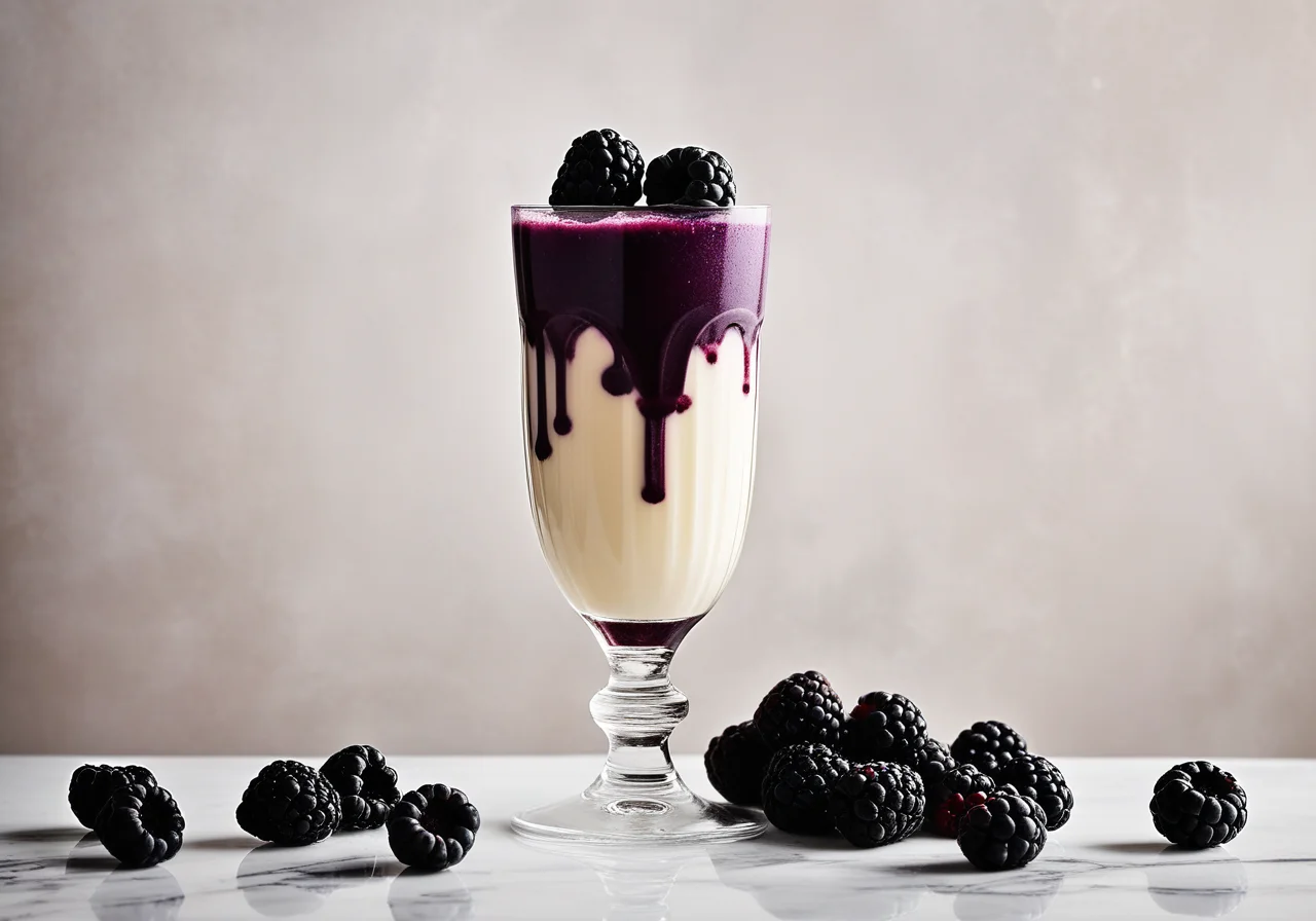 Pear Milk with Blackberry