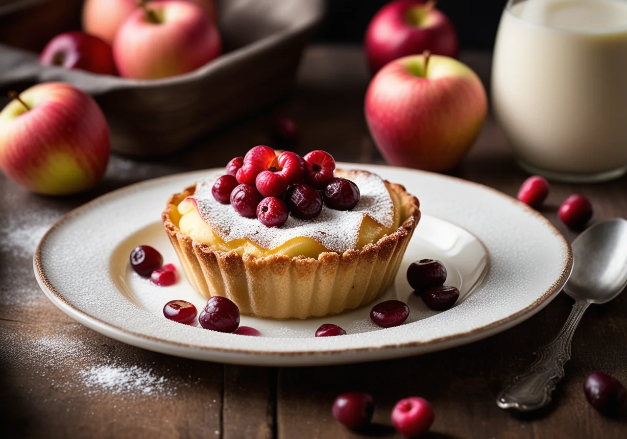 Quark Apple Gratin with Cranberries