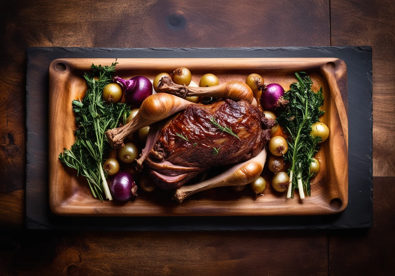 Lamb Roast with Onion Sauce