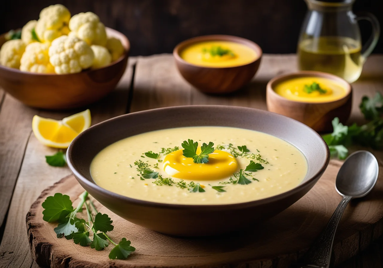 Cauliflower Cream Soup with Saffron
