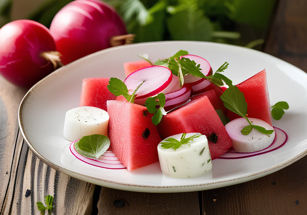 Watermelon Radish Salad