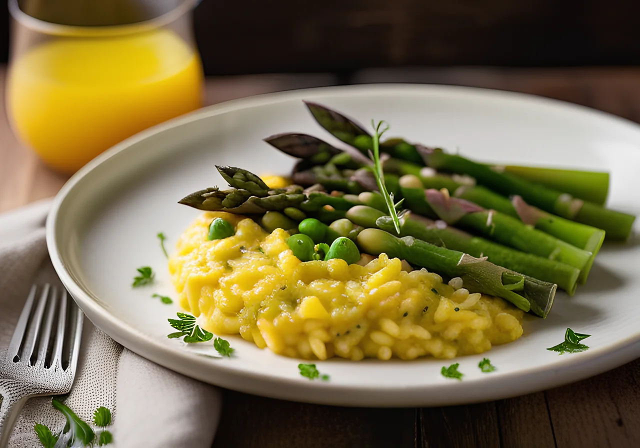 Risotto with Peas and Green Asparagus