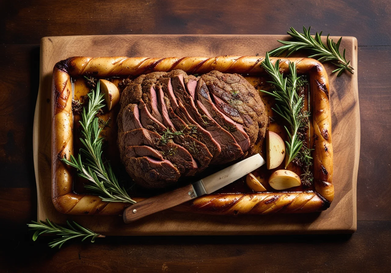 Lamb Roast with Garlic Herb Crust