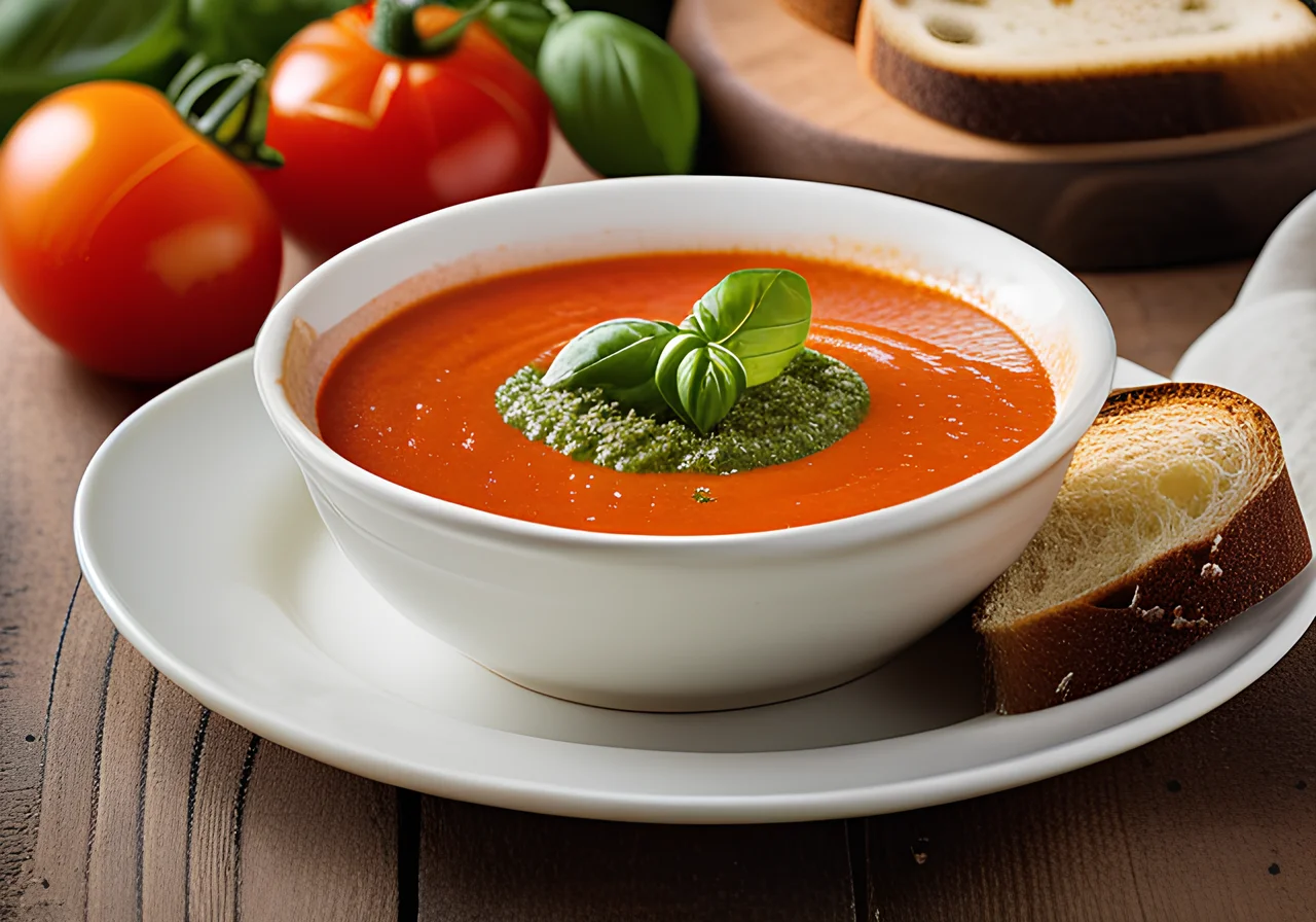 Tomato Soup with Ricotta Toast
