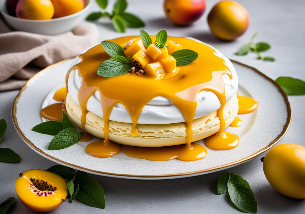 Pavlova with Exotic Fruits