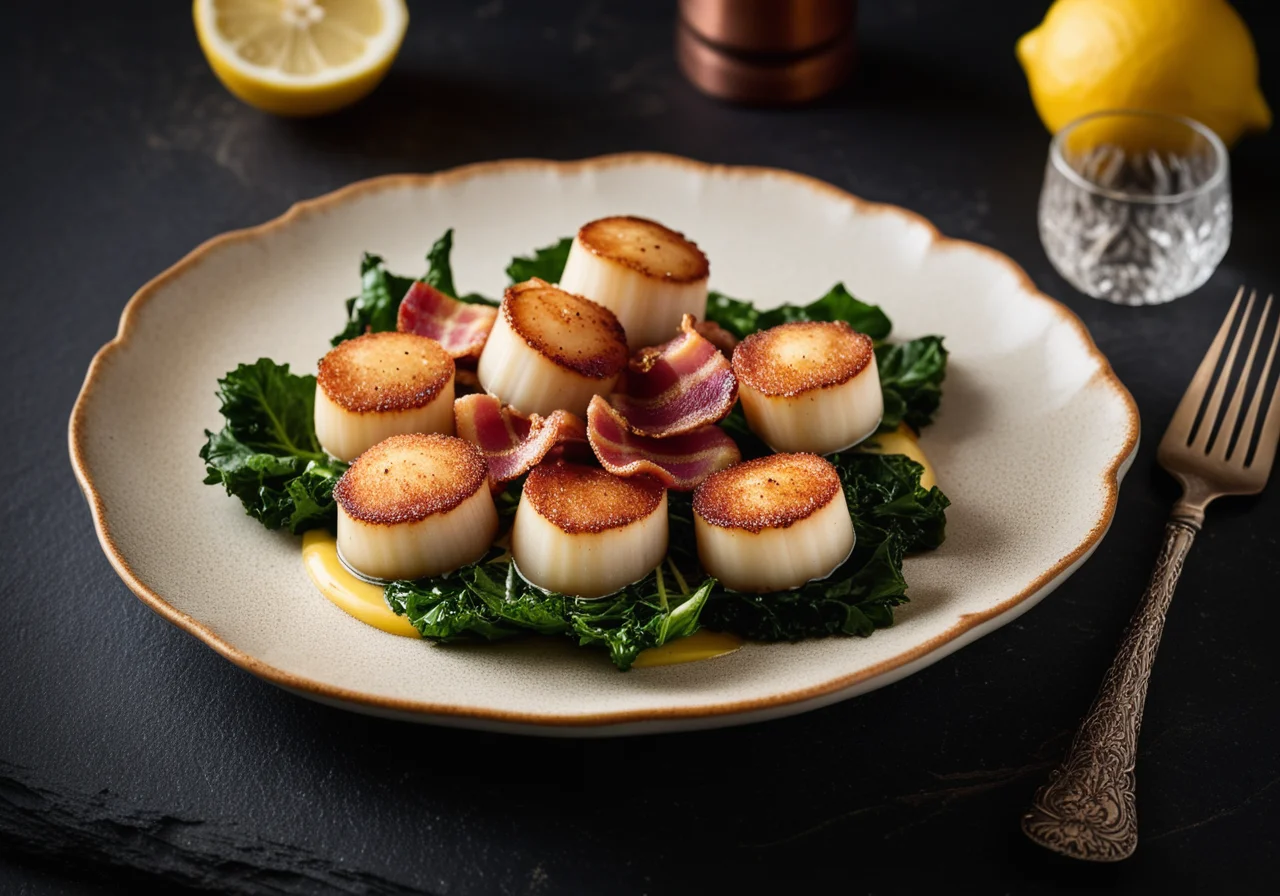 Scallops with Savoy Cabbage