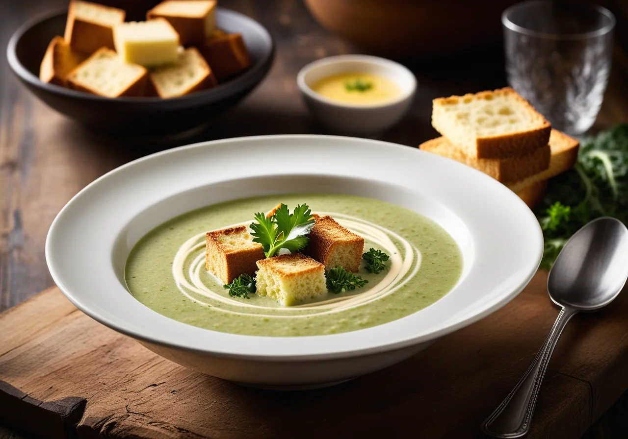Wheat Soup with Savoy Cabbage