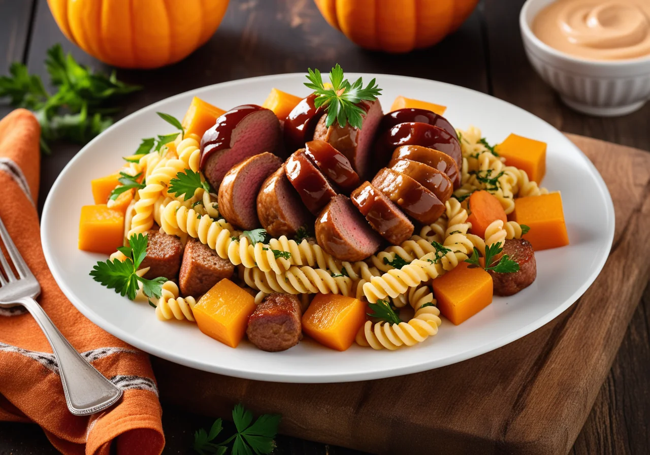 Pasta Vegetable Stir-Fry with Bratwurst