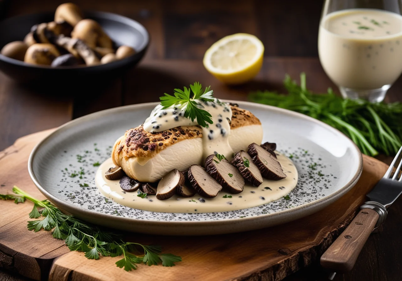 Chicken Fillet with Creamy Morel Sauce