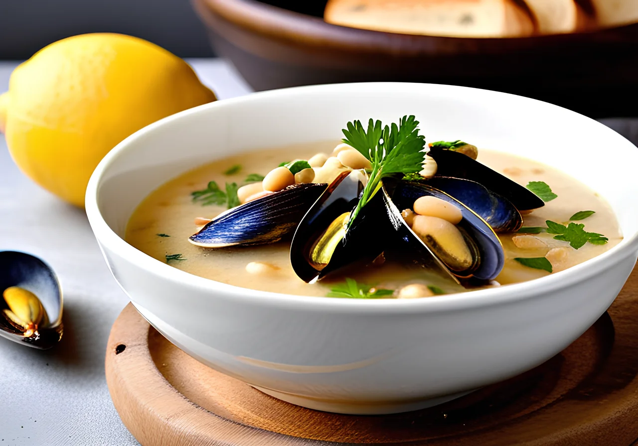 Bean Stew with Mussels
