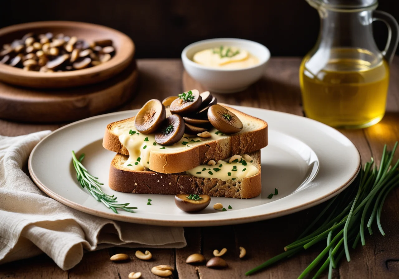 Jarlsberg Toast with Mushrooms