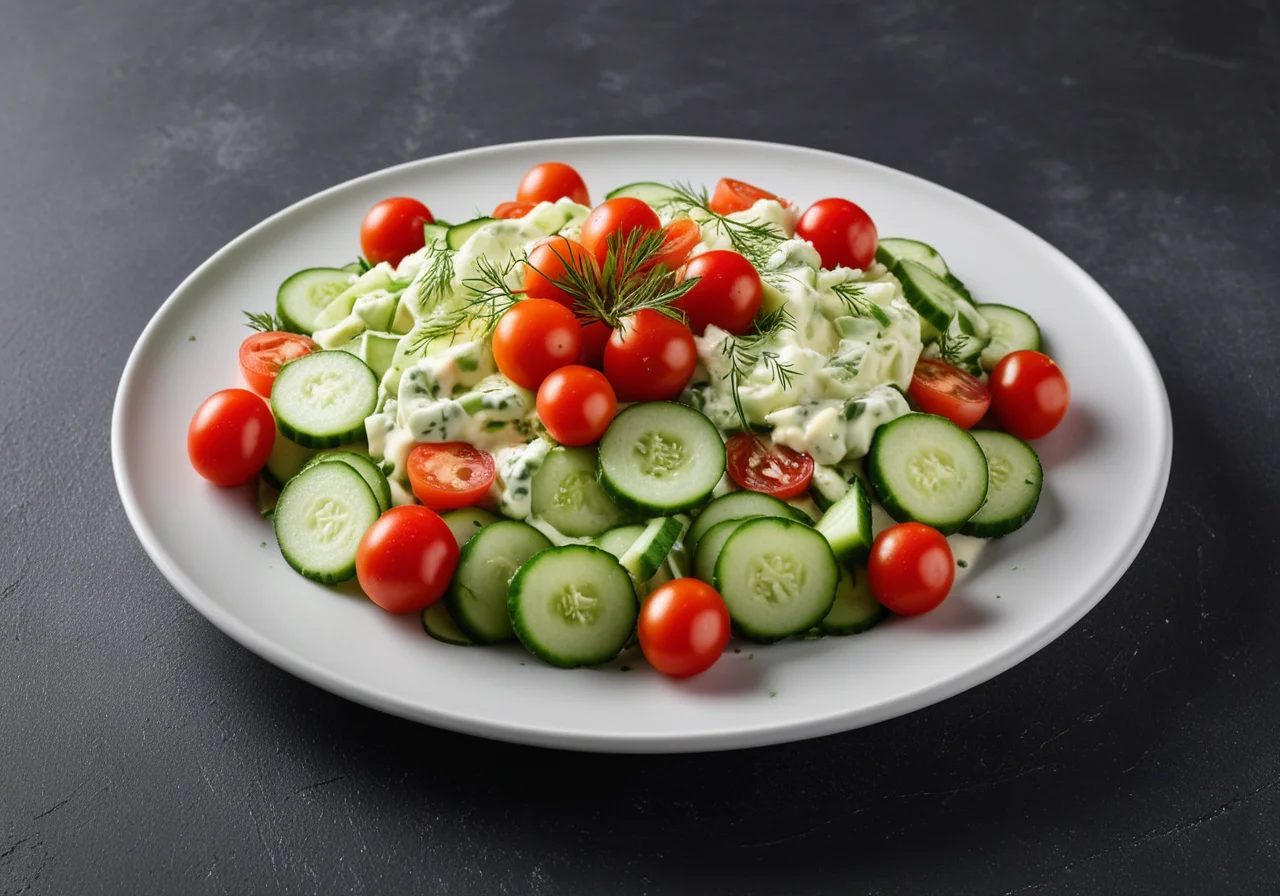 Vegetable Salad with Mayonnaise Dressing