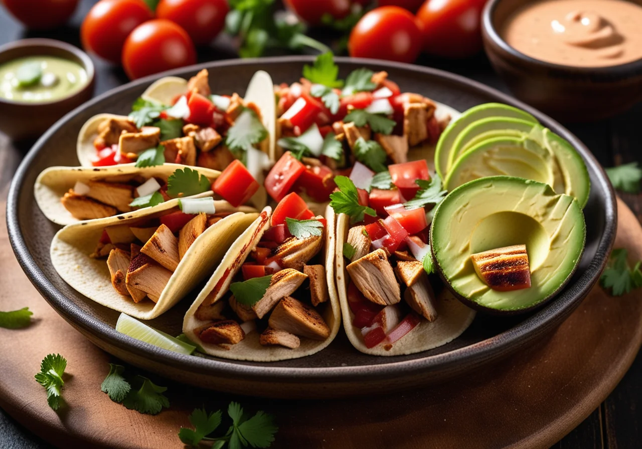 Taco Shells with Chicken Filling