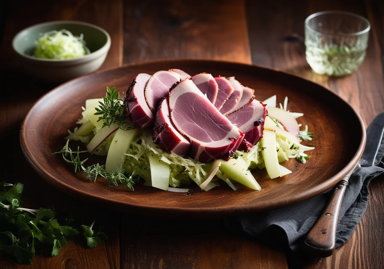 Pickled Ham Hock with Sauerkraut