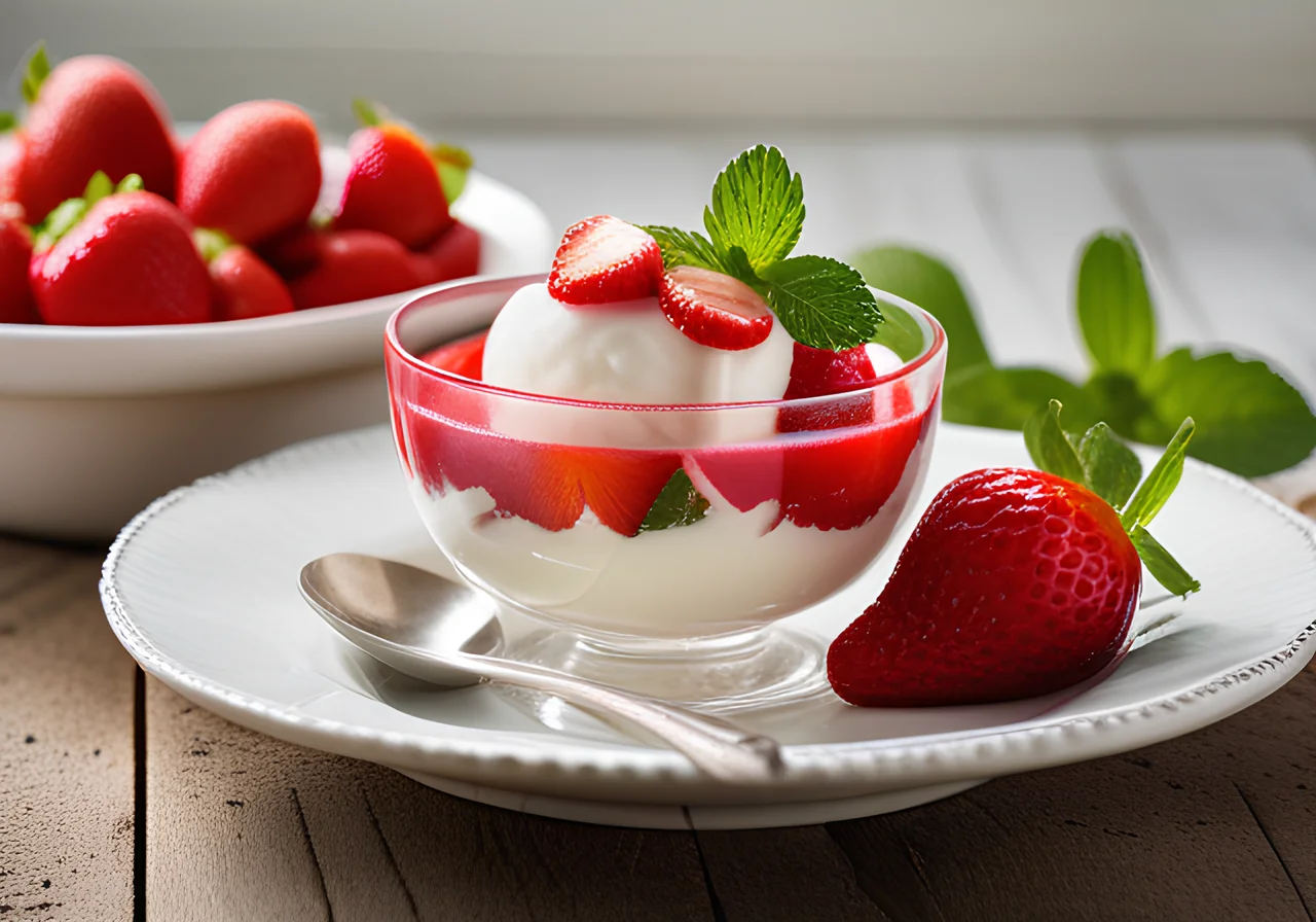 Quark with Strawberries