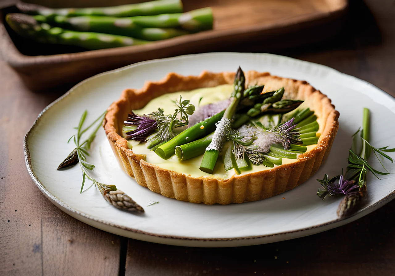 Spargelkuchen and Quark with Wild Garlic