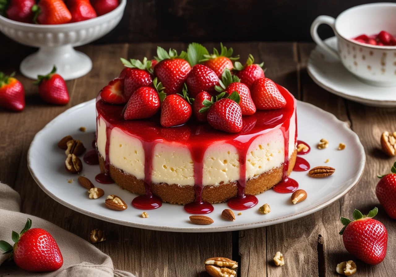 Cheese Strawberry Cake