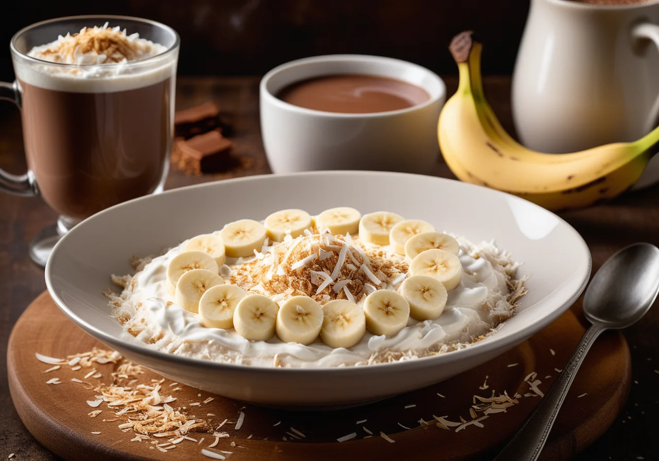 Banana Coconut Quark with Cocoa