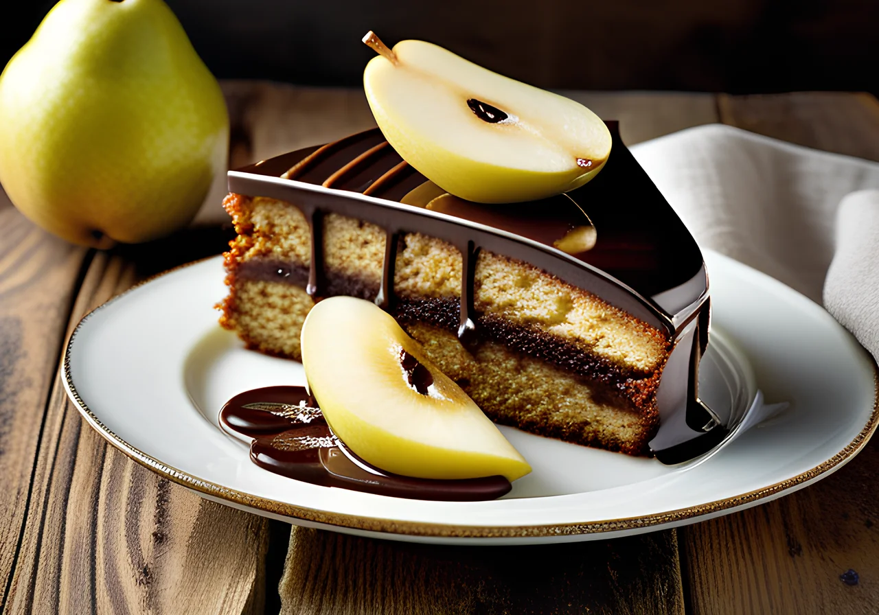 Juicy Pear Chocolate Cake