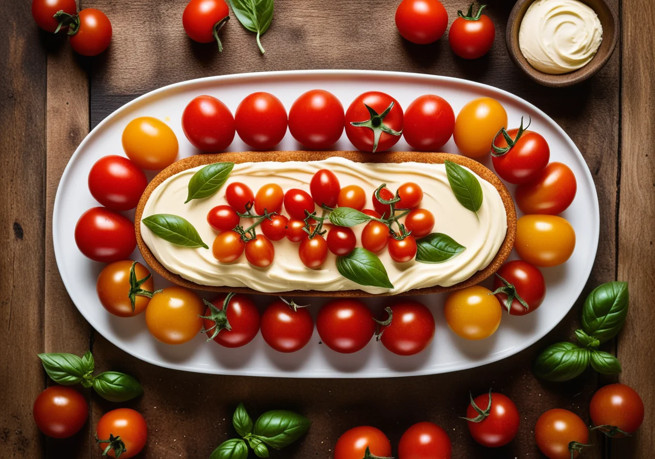 Cherry Tomatoes Stuffed with Cream Cheese