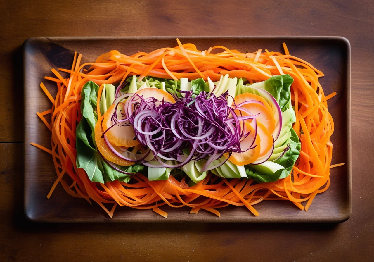 Cabbage salad with carrot and onion