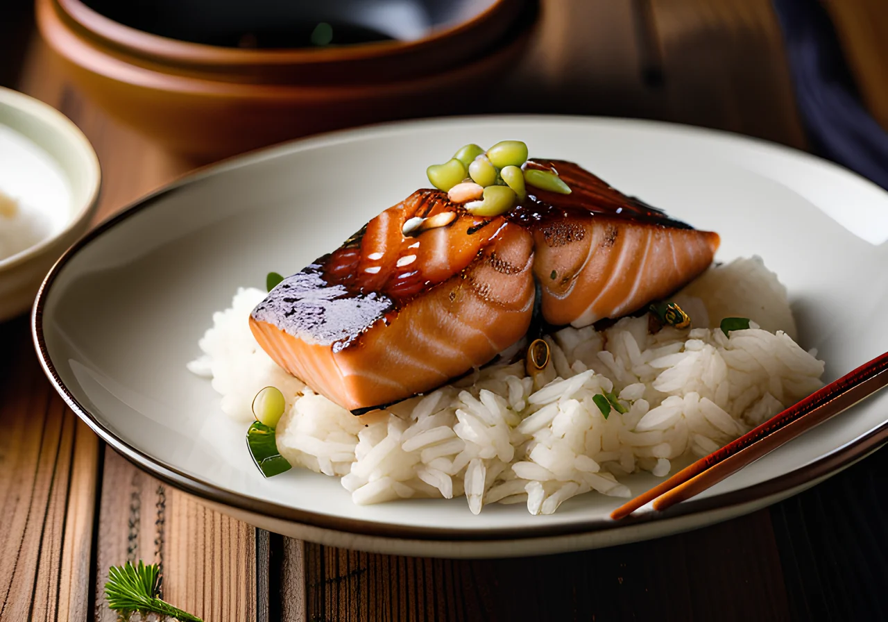 Japanese Salmon with Rice