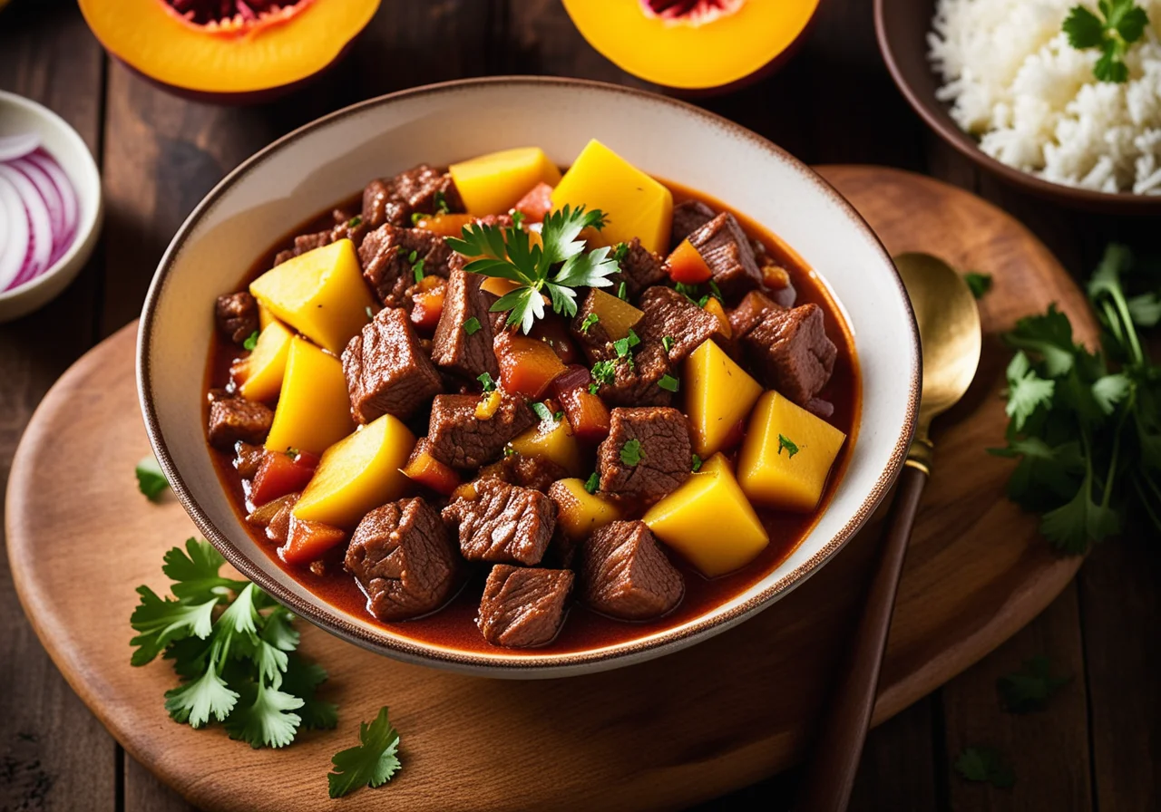 Beef Goulash with Exotic Fruits
