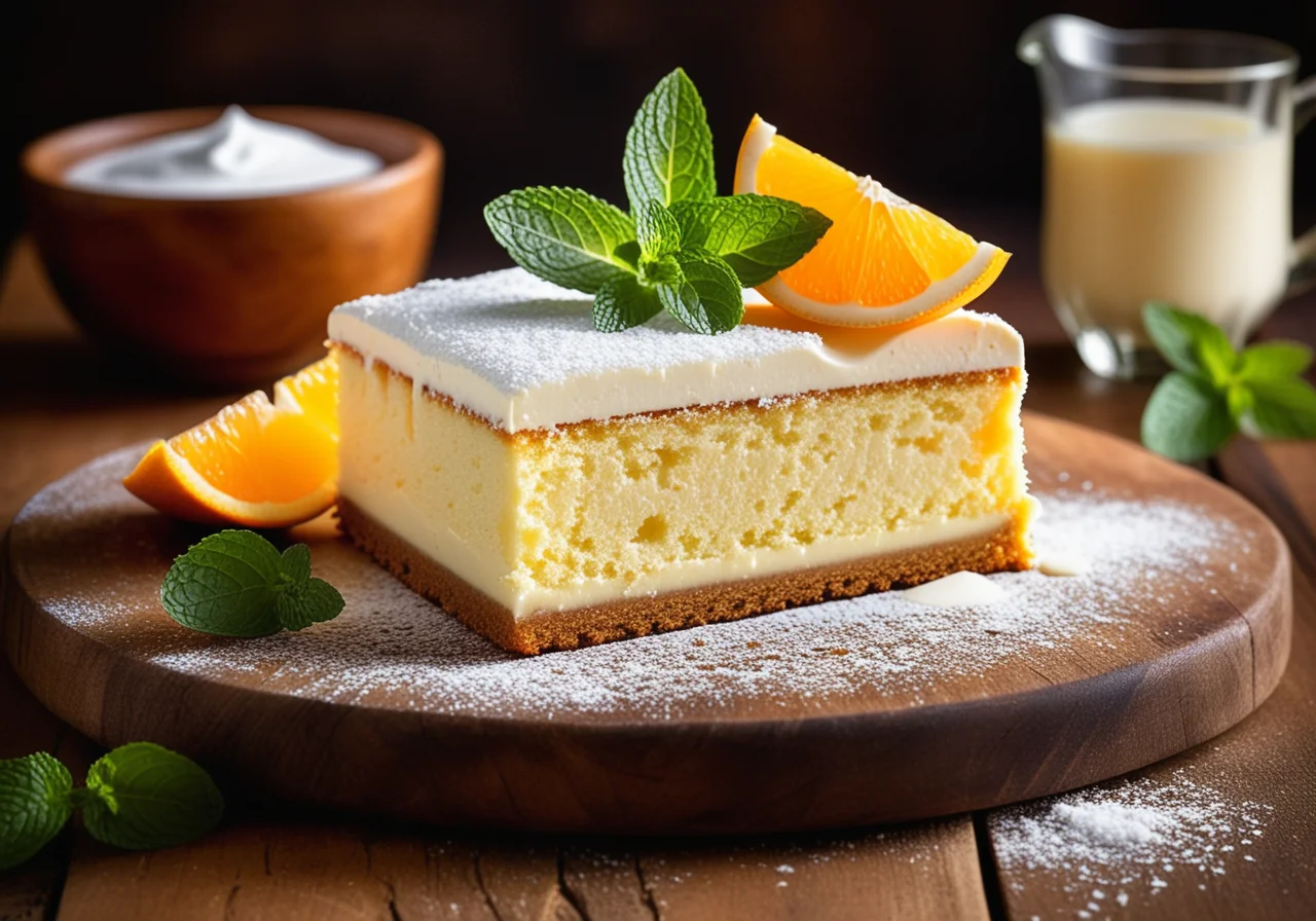 Cake with Vanilla Cream Filling