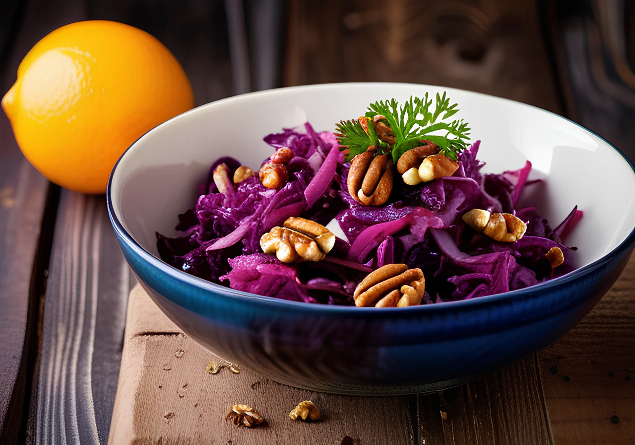 Red Cabbage Salad with Oranges and Walnuts
