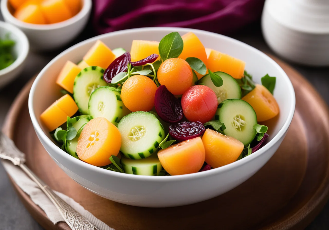 Spicy Melon-Cucumber Salad