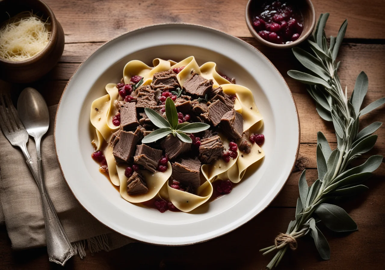 Wild Boar Ragout with Pasta