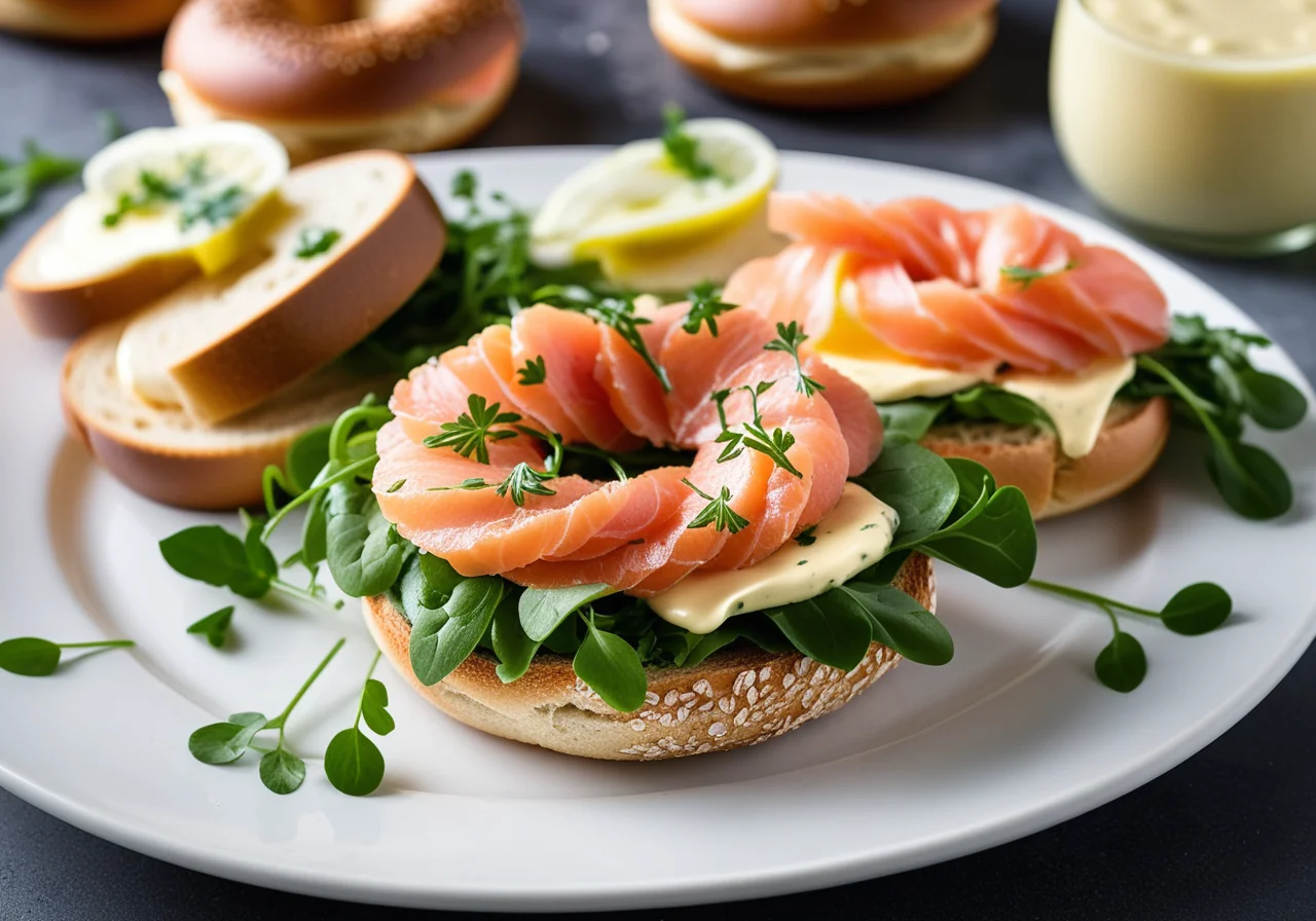 Lactose‑Free Salmon Bagels