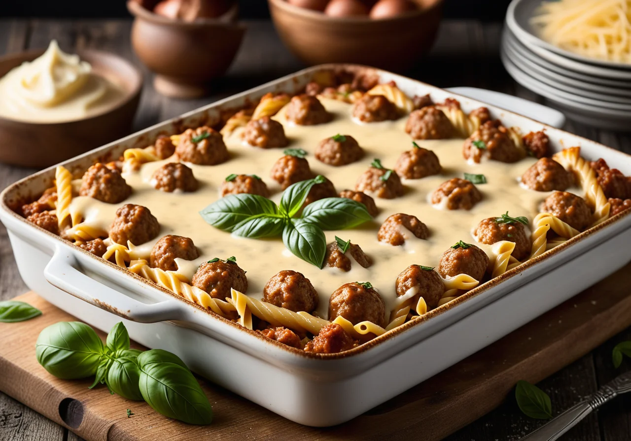 Pasta Meatball Casserole
