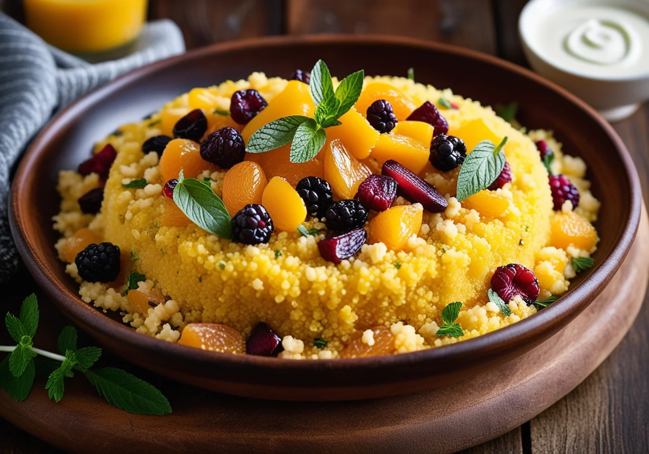 Saffron Couscous with Dried Fruits