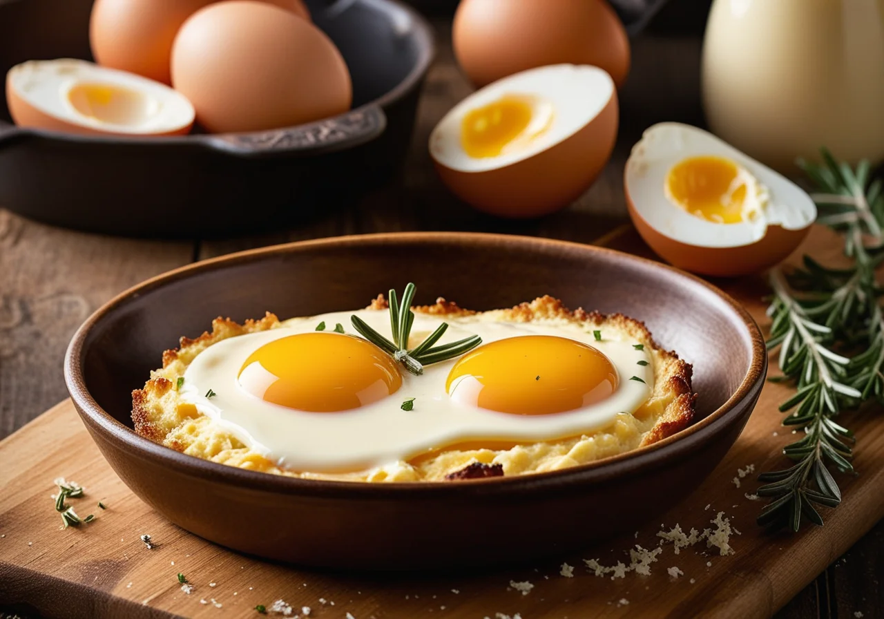 Baked Eggs with Parmesan