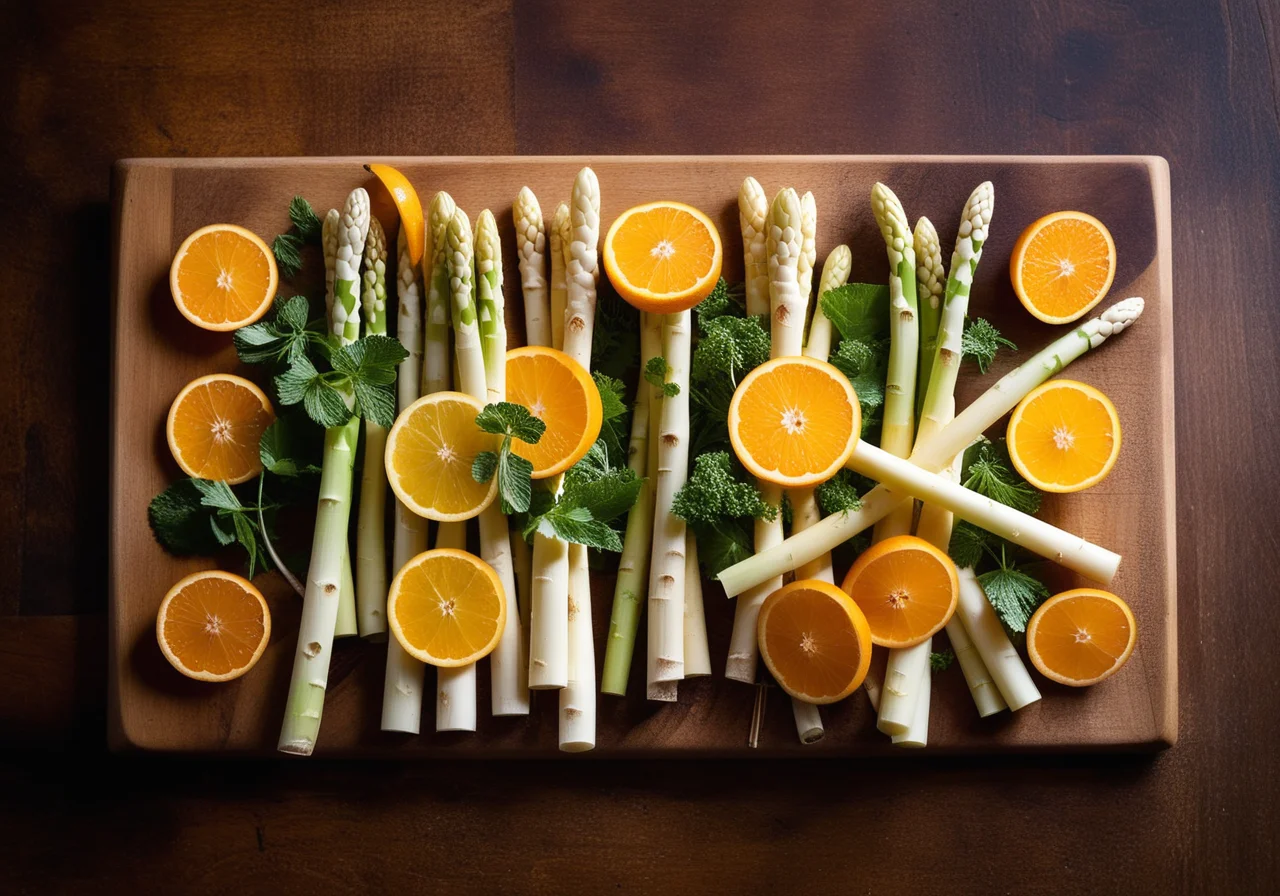 White Asparagus Salad with Oranges