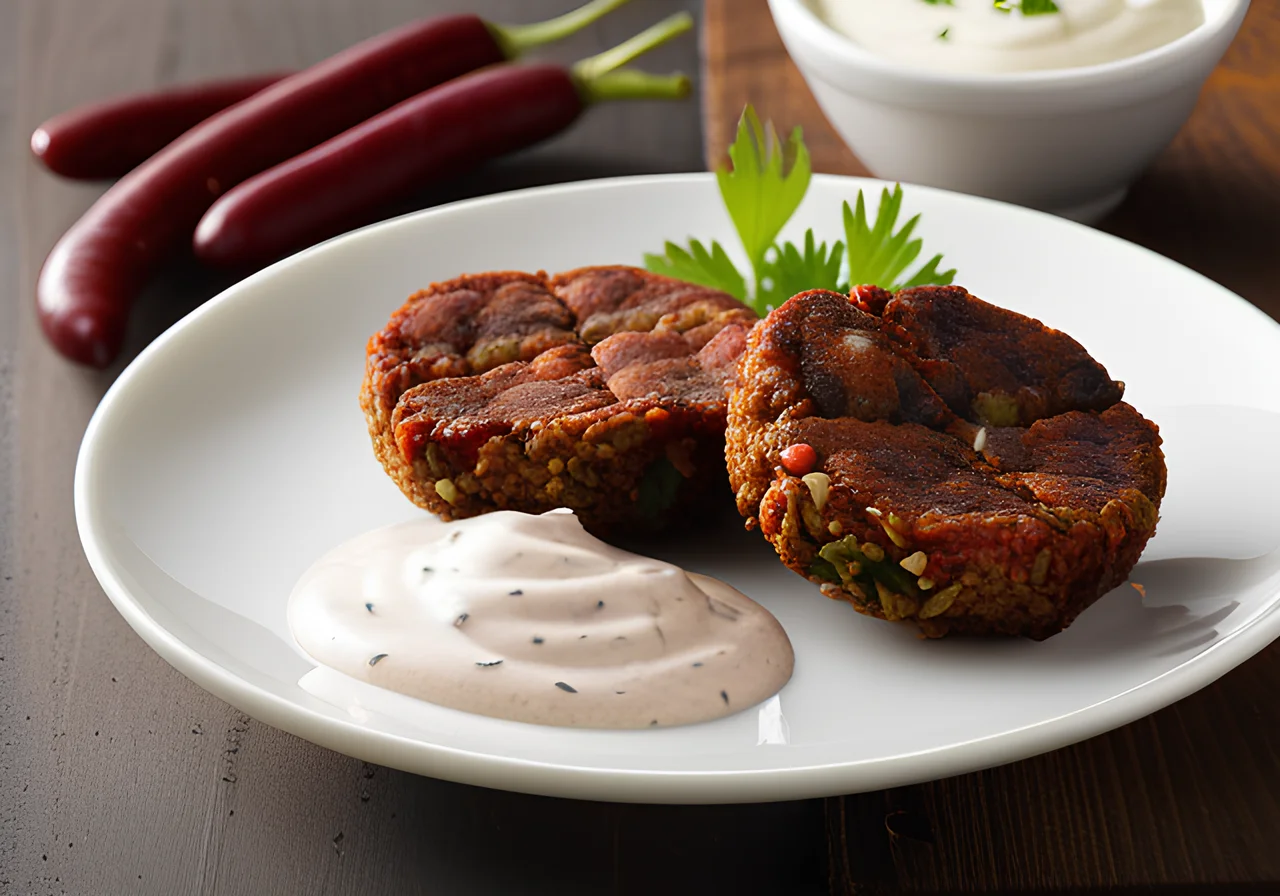 Kidney Bean Patties with Yogurt Dip
