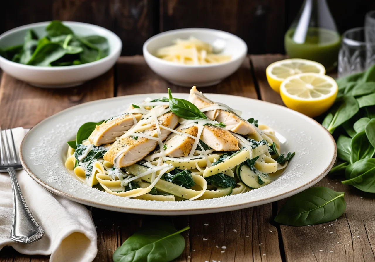 Chicken Spinach Pasta