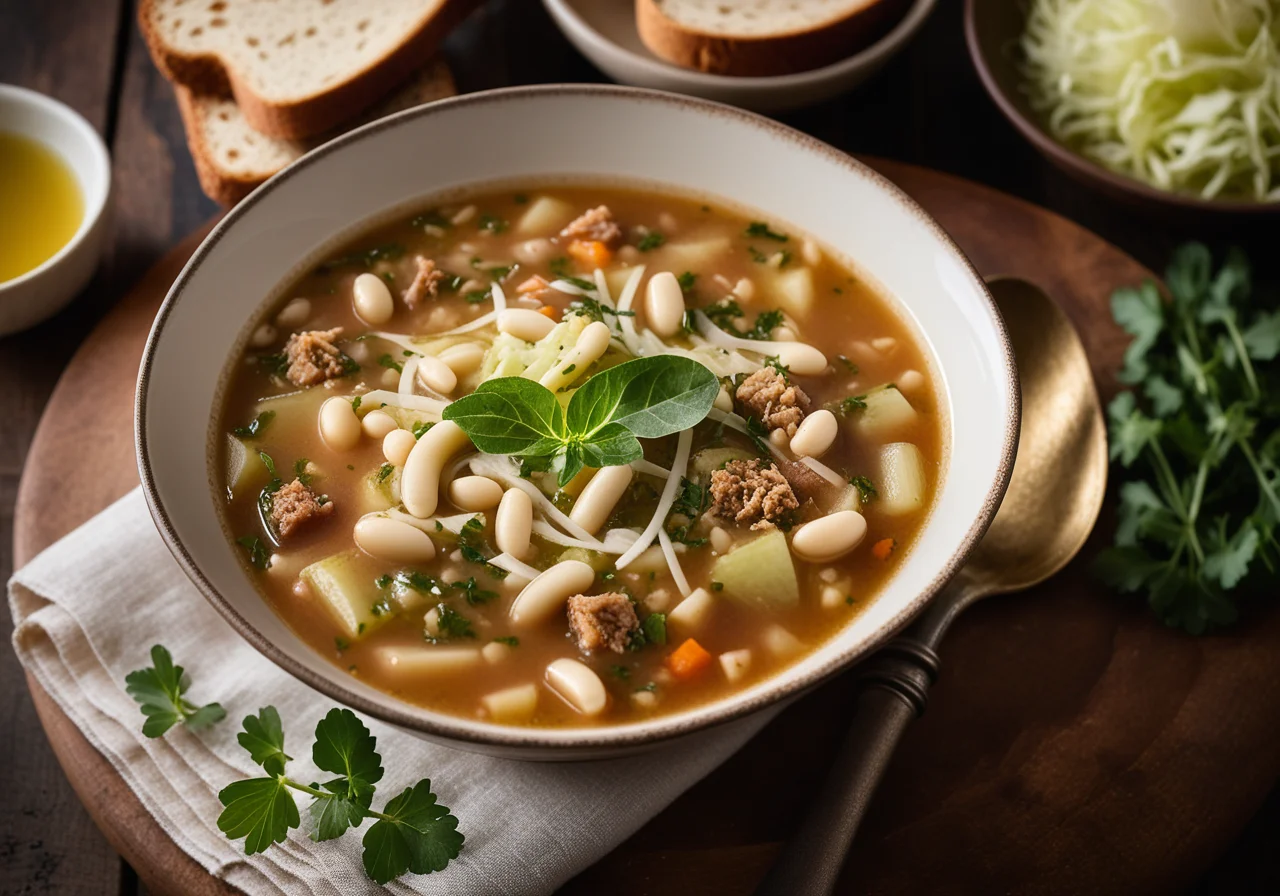 French Cabbage and Bean Soup