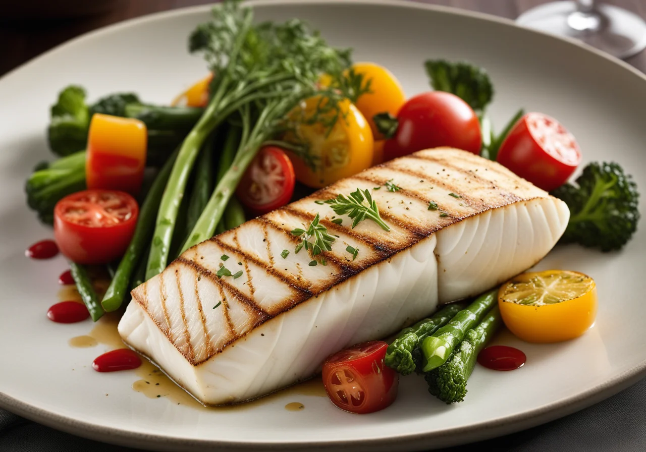 Halibut on Vegetables