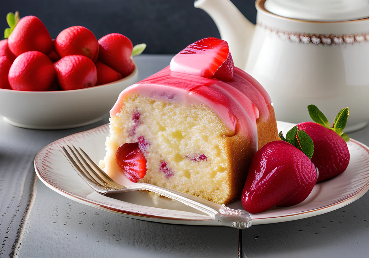 Strawberry-Rhubarb Roll with Quark Filling