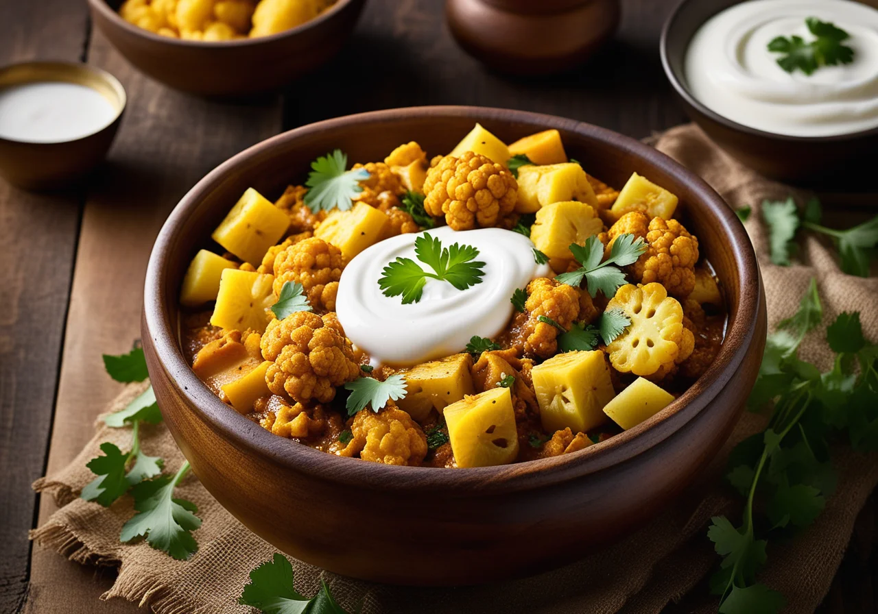 Indian Cauliflower Curry with Potatoes