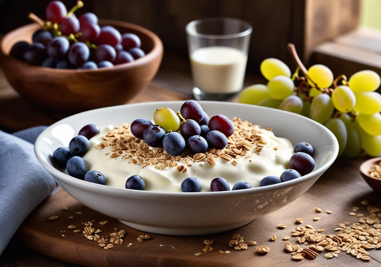 Vanilla Quark with Grapes