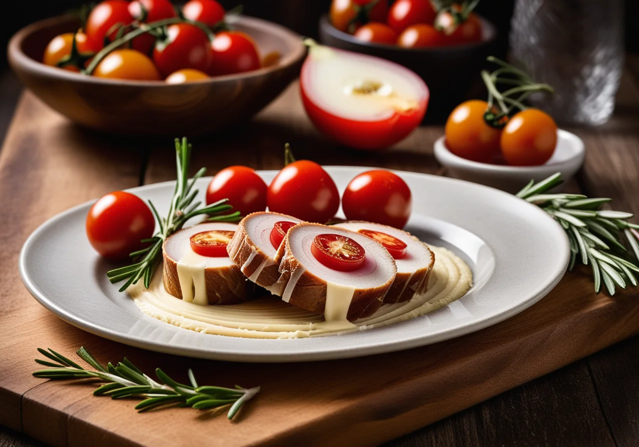 Turkey Roulades with Cocktail Tomatoes