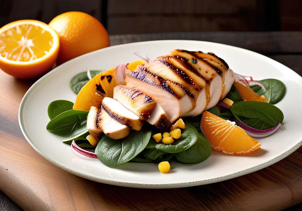 Chicken Fillet with Orange Corn Salad