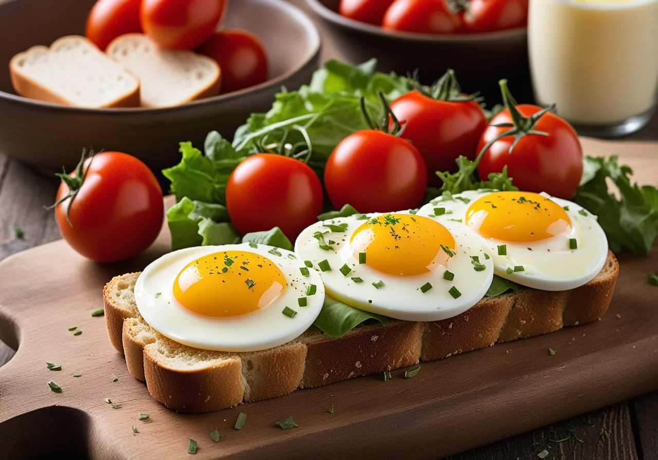 Egg Bread with Tomatoes